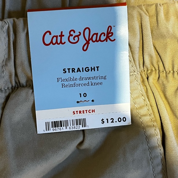 Cat & Jack straight Recto beige pants size 10 NWT - Picture 3 of 9